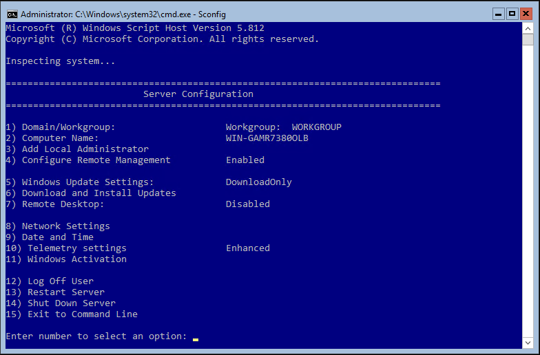 Windows Server 2016 Core Installation Step By Step