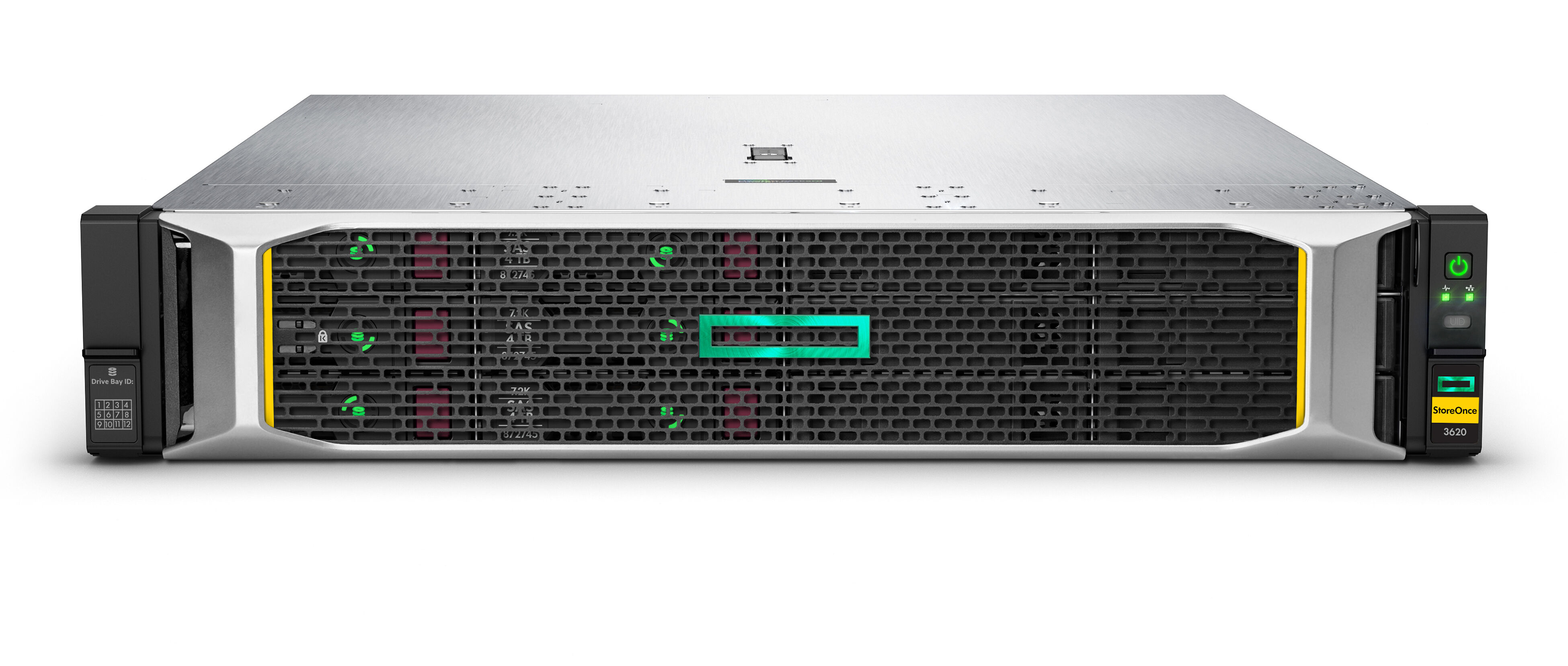 Front (SFF) view of an HPE ProLiant DL380 Gen10 with 16NVME UMB.