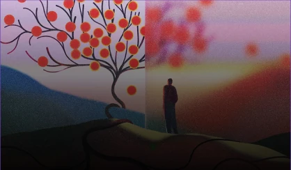 FT article on learning from cyber incidents and building intelligence; illustrated figure on a hill beside a stylized tree.