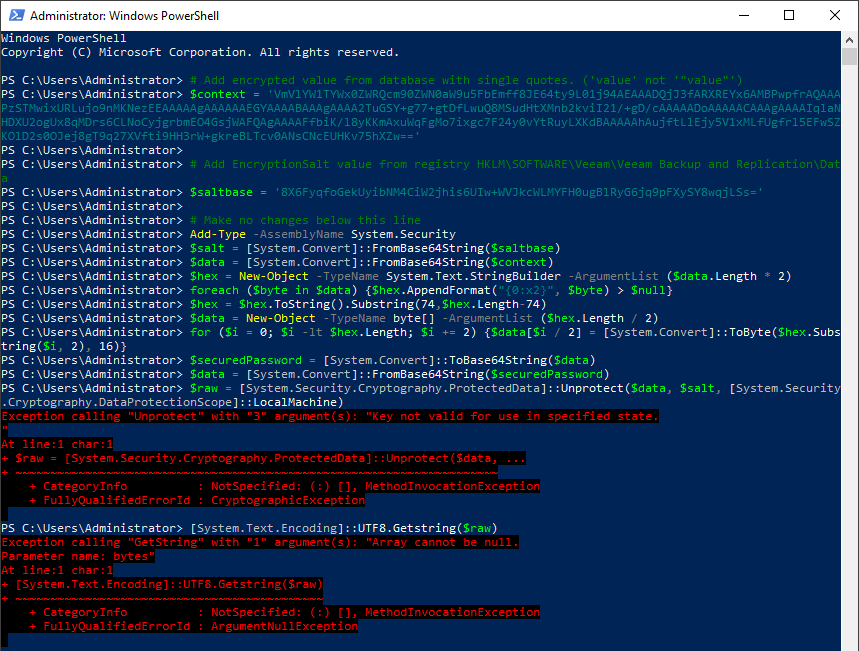 12.1 Decrypt Fail